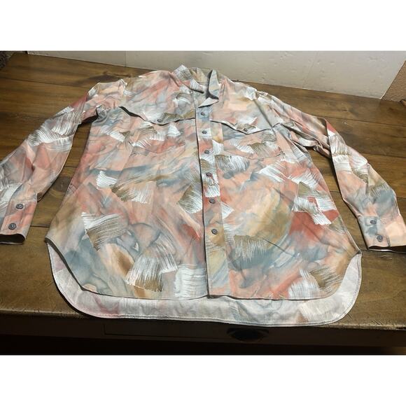 Vintage Mo Betta Shirt Mens L/XL Abstract Western Button Up - Picture 6 of 12